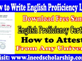 How To Write English Proficiency Certificate/Letter