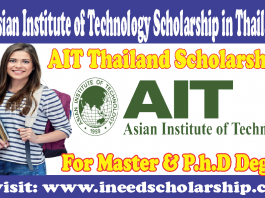 AIT Thailand Scholarship 2021 Asian Institute of Technology Scholarship