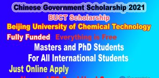 BUST Chinese Government Scholarship CSC Scholarship 2021