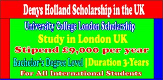 Denys Holland Scholarship