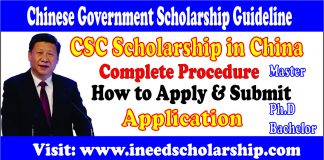 CSC Scholarship 2022 Chinese Government Scholarship