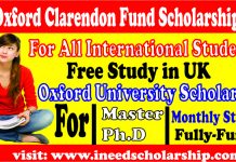 Clarendon Fund Scholarship