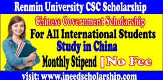 Renmin University CSC Scholarship