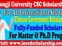 Tongji University scholarship