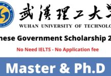 Wuhan University of Technology CSC Scholarship