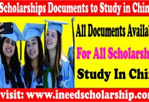 scholarships documents